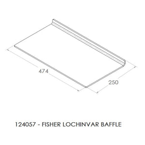 FISHER LOCHINVAR BAFFLE 474 x 250mm - PRE 98