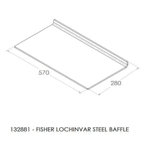 FISHER LOCHINVAR STEEL BAFFLE 570 x 280mm