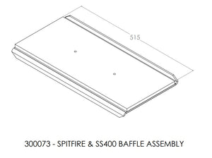 Jayline Spitfire/SS400 (2010) Baffle - Steel (520mmx245mm)