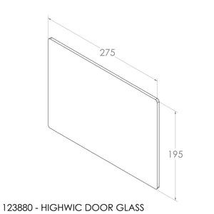 Fisher Door Glass Single (275x195x5mm) (Highwic)